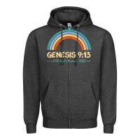 Charcoal Heather genesis 913 god's promise faithfully rainbow bible verse t shirt Zipper Hoodie - linhVisuals