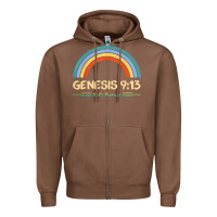Chestnut genesis 913 god's promise faithfully rainbow bible verse t shirt Zipper Hoodie - linhVisuals
