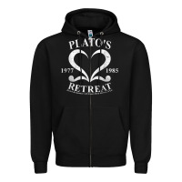Black plato retreat club vintage retro nyc t shirt Zipper Hoodie - linhVisuals