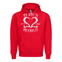 Red plato retreat club vintage retro nyc t shirt Zipper Hoodie - linhVisuals
