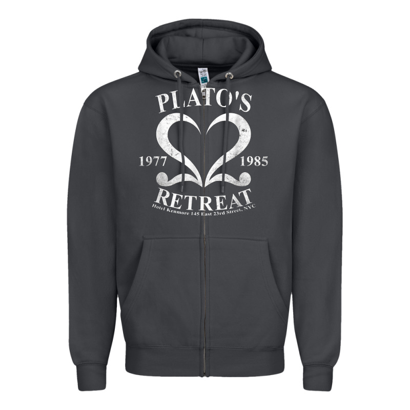 Plato Retreat Club Vintage Retro Nyc T Shirt Zipper Hoodie by linhVisuals | Teevron