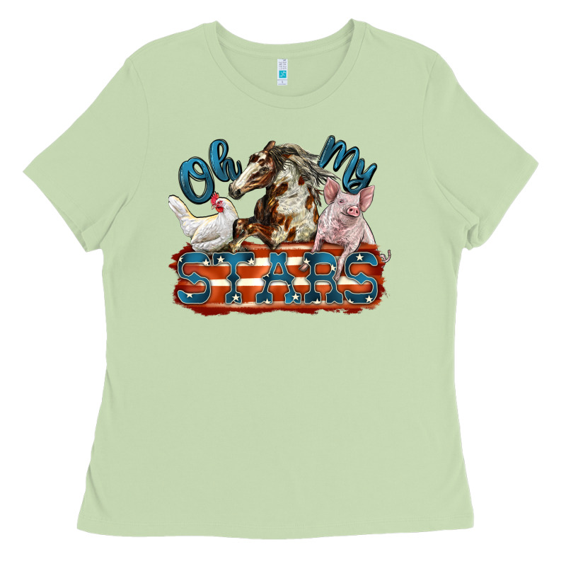 Oh My Stars Farm Animals Ladies Tee by FaDigitalArtStudio | Teevron