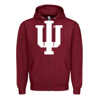 Burgundy Indiana Hoosiers, gear Zipper Hoodie - linhVisuals
