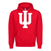 Red Indiana Hoosiers, gear Zipper Hoodie - linhVisuals