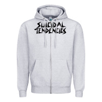 Heather Grey suicidal tendencies Zipper Hoodie - linhVisuals