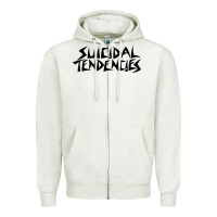 Oatmeal Heather suicidal tendencies Zipper Hoodie - linhVisuals