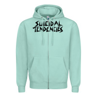 Seafoam suicidal tendencies Zipper Hoodie - linhVisuals
