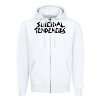 White suicidal tendencies Zipper Hoodie - linhVisuals
