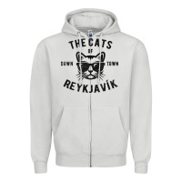 Dove Grey cats of downtown reykjavik t shirt Zipper Hoodie - linhVisuals