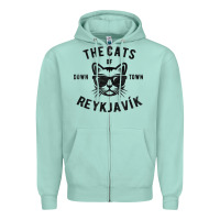 Seafoam cats of downtown reykjavik t shirt Zipper Hoodie - linhVisuals