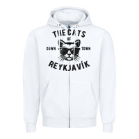 White cats of downtown reykjavik t shirt Zipper Hoodie - linhVisuals