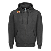 Charcoal Heather University of Maryland, College Park, Zipper Hoodie - linhVisuals