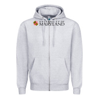 Heather Grey University of Maryland, College Park, Zipper Hoodie - linhVisuals