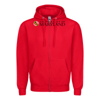 Red University of Maryland, College Park, Zipper Hoodie - linhVisuals