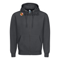 Smoke University of Maryland, College Park, Zipper Hoodie - linhVisuals
