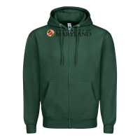 Sports Green University of Maryland, College Park, Zipper Hoodie - linhVisuals