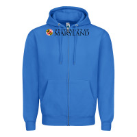 True Royal University of Maryland, College Park, Zipper Hoodie - linhVisuals