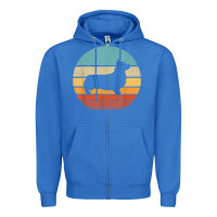True Royal corgi retro vintage 60s 70s sunset dog lovers men women t shirt Zipper Hoodie - linhVisuals
