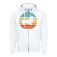 White corgi retro vintage 60s 70s sunset dog lovers men women t shirt Zipper Hoodie - linhVisuals