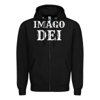 Black imago dei image of god christian t shirt reformed jesus Zipper Hoodie - linhVisuals