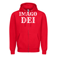 Red imago dei image of god christian t shirt reformed jesus Zipper Hoodie - linhVisuals