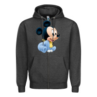 Charcoal Heather baby micke  mouse Zipper Hoodie - linhVisuals