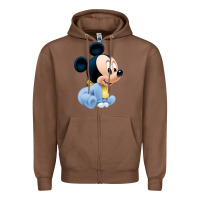 Chestnut baby micke  mouse Zipper Hoodie - linhVisuals