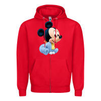 Red baby micke  mouse Zipper Hoodie - linhVisuals