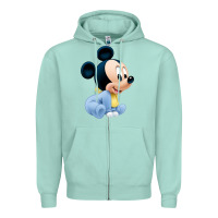 Seafoam baby micke  mouse Zipper Hoodie - linhVisuals