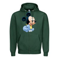 Sports Green baby micke  mouse Zipper Hoodie - linhVisuals
