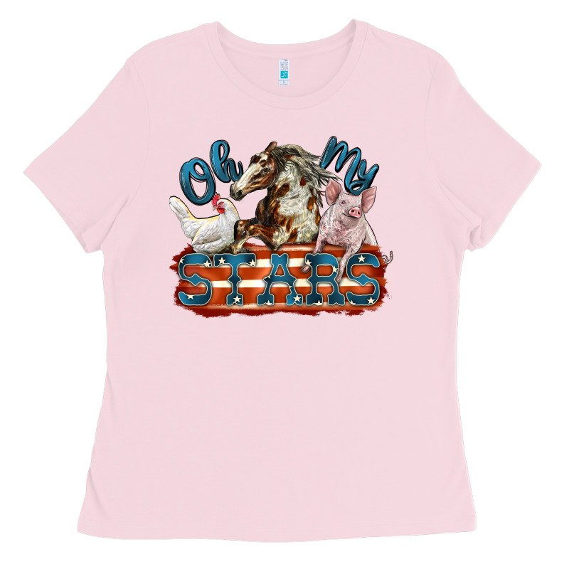 Oh My Stars Farm Animals Ladies Tee by FaDigitalArtStudio | Teevron