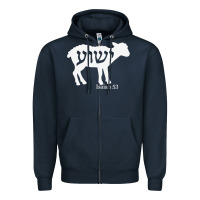 Navy isaiah 53 lamb yeshua jesus t shirt Zipper Hoodie - linhVisuals