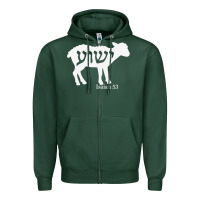 Sports Green isaiah 53 lamb yeshua jesus t shirt Zipper Hoodie - linhVisuals