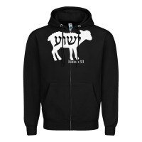 Black isaiah 53 lamb yeshua jesus t shirt Zipper Hoodie - linhVisuals