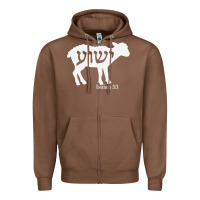 Chestnut isaiah 53 lamb yeshua jesus t shirt Zipper Hoodie - linhVisuals