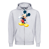 Heather Grey micke mouse Zipper Hoodie - linhVisuals