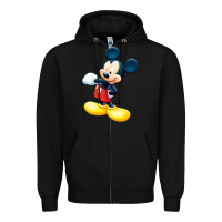 Black micke mouse Zipper Hoodie - linhVisuals