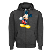 Charcoal Heather micke mouse Zipper Hoodie - linhVisuals