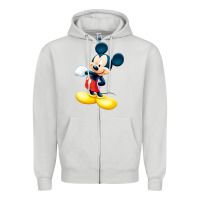 Dove Grey micke mouse Zipper Hoodie - linhVisuals