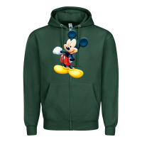 Sports Green micke mouse Zipper Hoodie - linhVisuals
