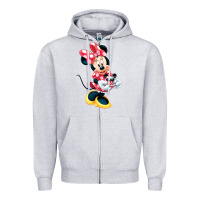 Heather Grey minni mouse Zipper Hoodie - linhVisuals