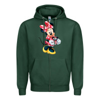 Sports Green minni mouse Zipper Hoodie - linhVisuals