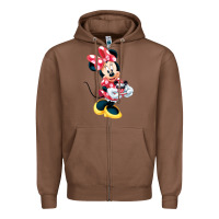 Chestnut minni mouse Zipper Hoodie - linhVisuals