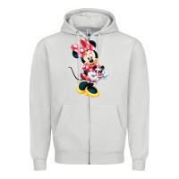 Dove Grey minni mouse Zipper Hoodie - linhVisuals