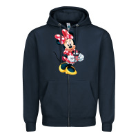 Navy minni mouse Zipper Hoodie - linhVisuals