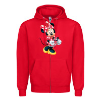 Red minni mouse Zipper Hoodie - linhVisuals