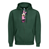 Sports Green minni mouse Zipper Hoodie - linhVisuals