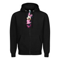 Black minni mouse Zipper Hoodie - linhVisuals