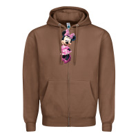 Chestnut minni mouse Zipper Hoodie - linhVisuals