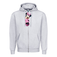 Heather Grey minni mouse Zipper Hoodie - linhVisuals
